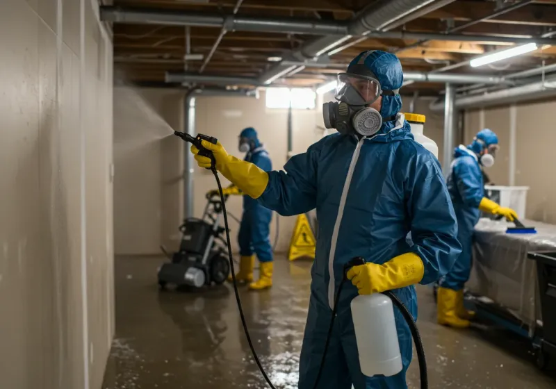 Basement Sanitization and Antimicrobial Treatment process in Newport, NH