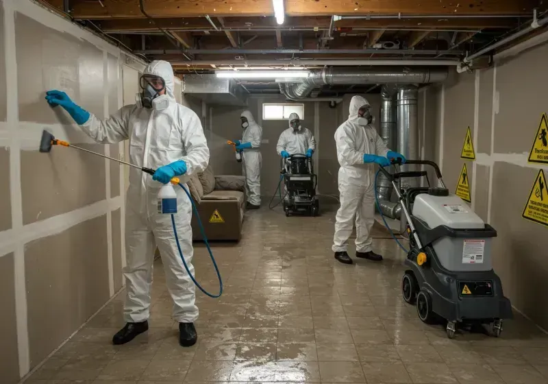 Basement Moisture Removal and Structural Drying process in Newport, NH